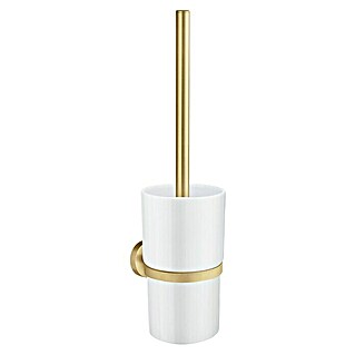 Smedbo Toiletborstel met houder Porselein HOME (Porselein, Messing, wit)