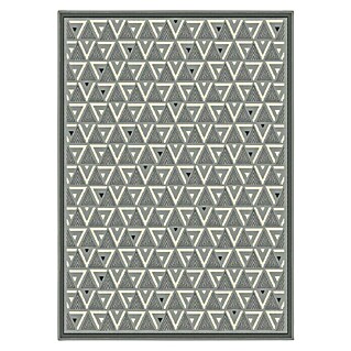 Alfombra de pelo corto Geométricos (Gris, 170 x 120 cm)