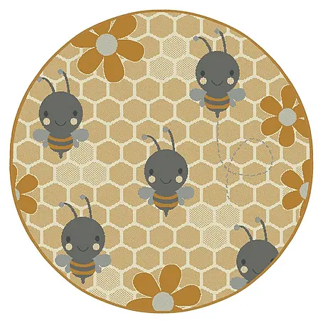 Alfombra de pelo corto Abejas