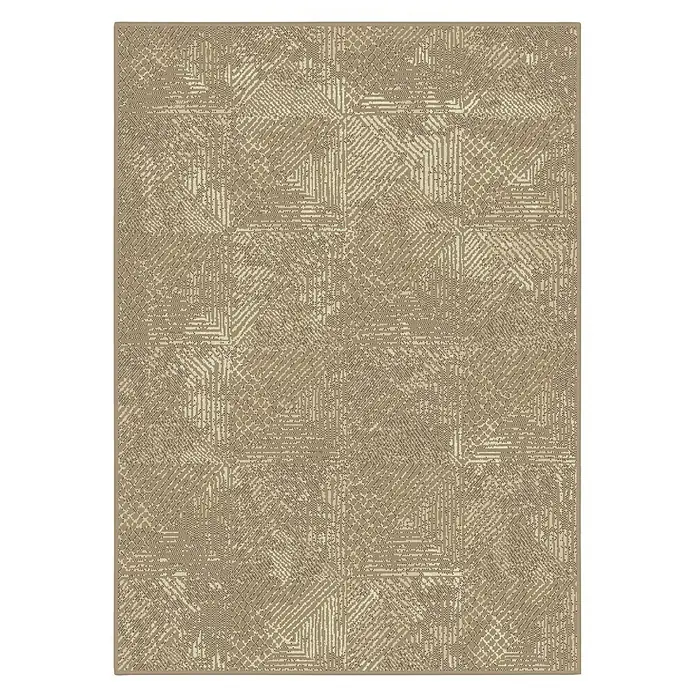 Alfombra de pelo corto Mármol - Taupé, 170 x 120 cm - Baldosa de moqueta beige con patrón geométrico abstracto, perfecta para interiores modernos, duradera y elegante.