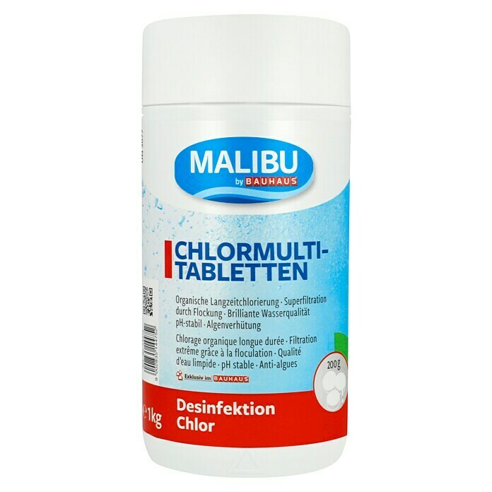 Malibu Multifunktionstabs (Geeignet für: Desinfektion, 1 kg)