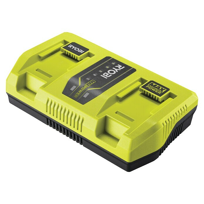 Ryobi Max Power Schnellladegerät RY36C2PA (Passend für: Ryobi 36V Akkus) + BAUHAUS Garantie 5 Jahre auf elektro- oder motorbetriebene Geräte
