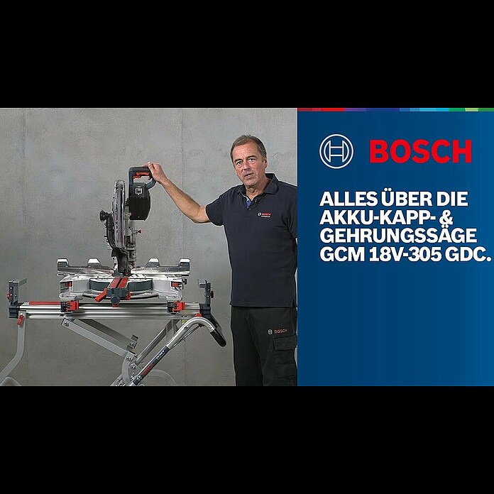 Bosch Professional AMPShare 18V Akku-Kapp- & Gehrungssäge GCM 18V-305 GDC Biturbo (18 V, Ohne Akku, 2.550 U/min - 4.000 U/min) | BAUHAUS