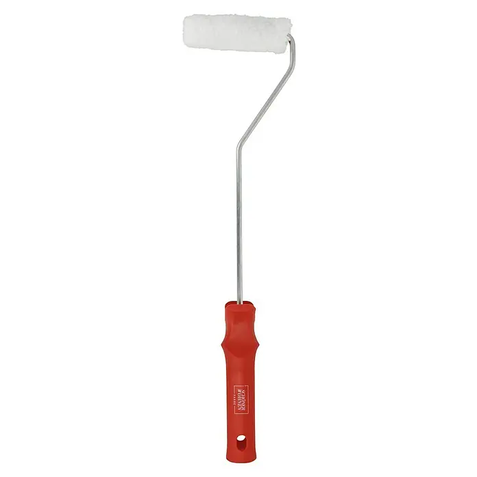 SCHÖNER WOHNEN-Farbe Kurzflorroller - Breite Walze: 10 cm - Farbwalze mit rotem Griff, ideal für präzises Streichen kleinerer Flächen. Hochwertige Ausführung für ein ebenmäßiges Ergebnis.