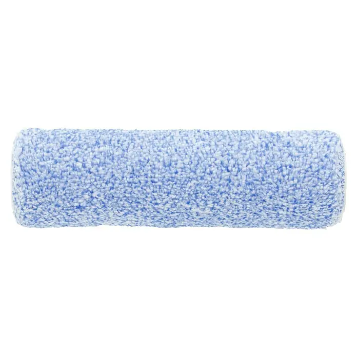 Profi Depot by Storch-Ciret Farbwalze K48 - Breite Walze: 25 cm, Bügelstärke: 8 mm, Florhöhe: 11 mm - Nahaufnahme einer blauen Farbwalze mit weißem Muster, ideal zum Auftragen von Farbe auf verschiedenen Oberflächen.