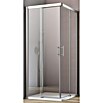 GEO Hit Eckdusche B-ES60 (80 x 80 x 200 cm, Unbeschichtet, Platin-Silber, Glasstärke: 6 mm, DIN Anschlag: Links/Rechts) | BAUHAUS