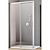 GEO Hit Eckdusche B-FS60 (L x B x H: 100 x 140 x 200 cm, Beschichtet, Platin-Silber, Glasstärke: 6 mm, DIN Anschlag: Links) | BAUHAUS