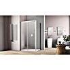GEO Hit Eckdusche B-FS60 (L x B x H: 100 x 140 x 200 cm, Beschichtet, Platin-Silber, Glasstärke: 6 mm, DIN Anschlag: Links) | BAUHAUS