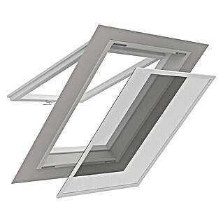 Easy Life easyLINE Dachfenster-Sonnen- & Insektenschutz (B x H: 140 x 170 cm, Farbe Rahmen: Weiß, Schraubbefestigung, Material Gewebe: Polyester)