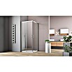 GEO Hit Eckdusche B-ES60 (80 x 80 x 200 cm, Unbeschichtet, Platin-Silber, Glasstärke: 6 mm, DIN Anschlag: Links/Rechts) | BAUHAUS