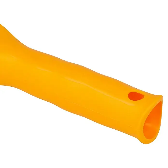 swingcolor Spezialroller für Struktur- und Raufaser Effekt - Breite: 18 cm - Nahaufnahme eines gelben Kunststoffgriffs mit Loch, vermutlich für ein Werkzeug oder einen Haushaltsgegenstand.