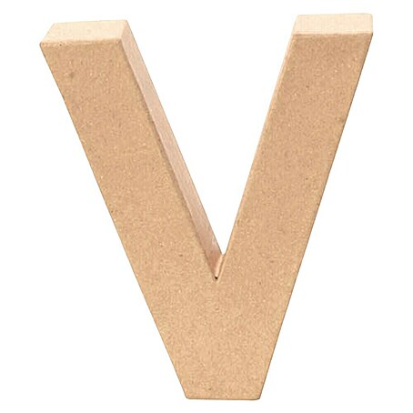 Glorex Papp-Buchstabe (Motiv: V, Pappe, L x B x H: 17,5 x 13,5 x 5,5 cm)