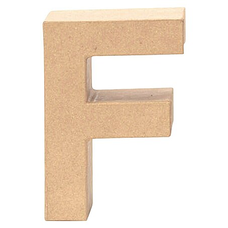 Glorex Papp-Buchstabe (Motiv: F, Pappe, L x B x H: 17,5 x 11,5 x 5,5 cm)