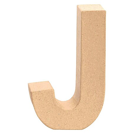 Glorex Papp-Buchstabe (Motiv: J, Pappe, L x B x H: 17,5 x 11 x 5,5 cm)