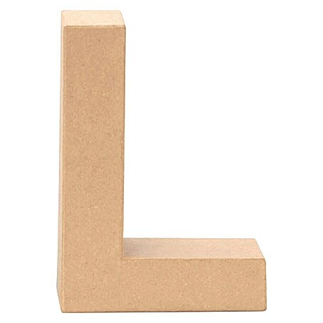 Glorex Papp-Buchstabe (Motiv: L, Pappe, L x B x H: 17,5 x 11 x 5,5 cm)