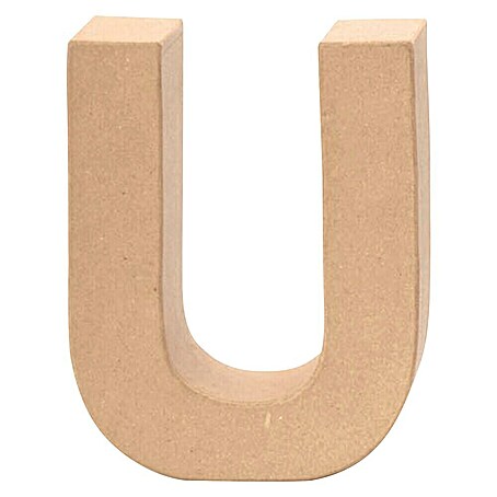 Glorex Papp-Buchstabe (Motiv: U, Pappe, L x B x H: 17,5 x 13 x 5,5 cm)