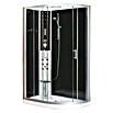 Sanotechnik Quickline Komplettdusche Vario (Links, 80 x 120 x 215 cm, Schwarz/Silbergrau)