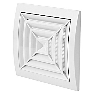 Odem Rejilla de ventilación con red para techo (15 x 15 cm, Diámetro: 10 cm, Plástico (ABS))