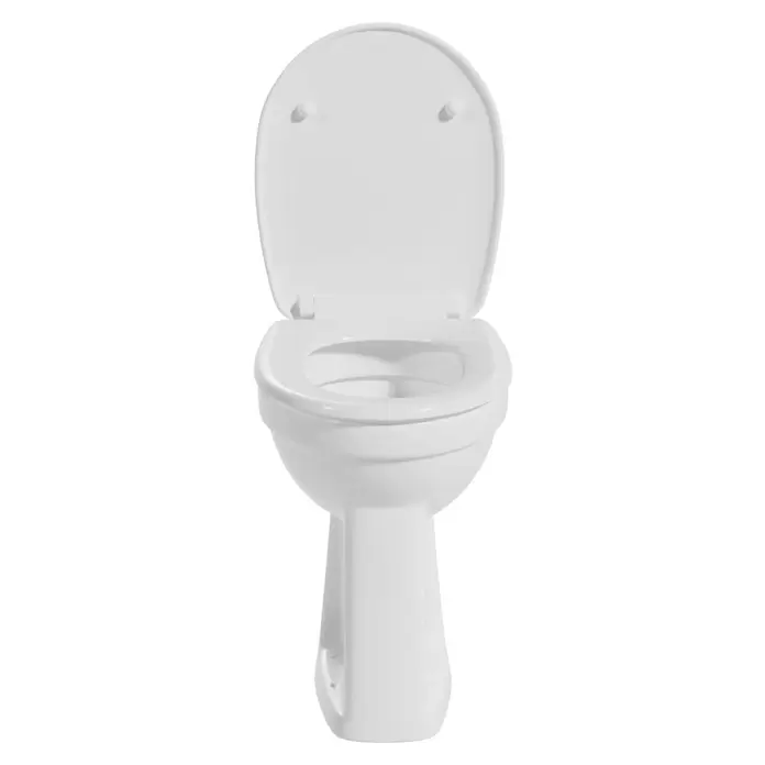 Camargue Stand-WC-Set Plus 100 - Mit Spülrand, WC Abgang: Senkrecht, Weiß