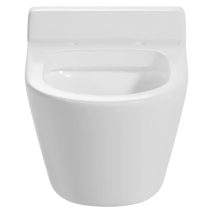 Camargue Empire Wand-WC - Mit Spülrand, Ohne Spezialglasur, Spülform: Tief, WC Abgang: Waagerecht, Weiß