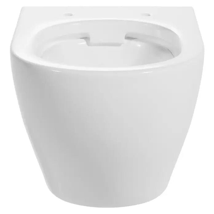 Camargue Wand-WC Rom - Spülrandlos, Ohne Spezialglasur, Spülform: Tief, WC Abgang: Waagerecht, Weiß