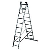 Krause Corda Sprossen-Mehrzweckleiter (Arbeitshöhe: 7 m, 3 x 10 Sprossen, Aluminium, Treppengängig)