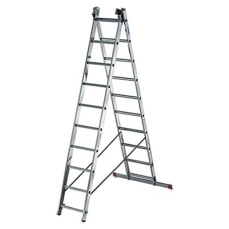 Krause Corda Mehrzweckleiter (Anzahl Tritte: 30 Stk., Arbeitshöhe: 7 m, Belastbarkeit: 150 kg, Aluminium, Treppengängig)