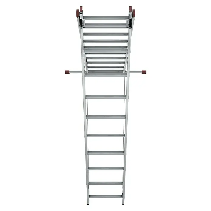 Krause Corda Mehrzweckleiter - Anzahl Tritte: 30 Stk., Arbeitshöhe: 7 m, Belastbarkeit: 150 kg, Aluminium, Treppengängig - Dachbodentreppe aus Aluminium, ideal für den einfachen Zugang zum Dachboden. Die Treppe ist robust und platzsparend konstruiert.\n