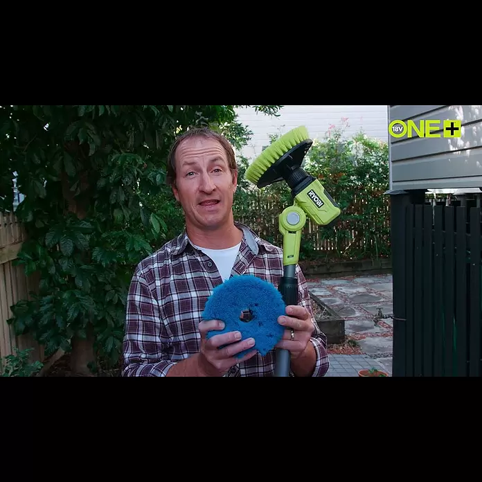 Ryobi ONE+ Akku-Reinigungsbürste R18TPS-0 - 18 V, Ohne Akku - 18V Cordless Telescopic Power Scrubber [R18TPS]