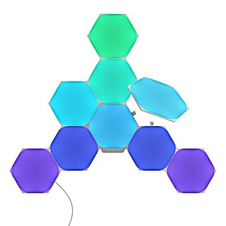 Nanoleaf LED-Panel Shapes Hexagon 9er Starter Set 2. Generation (L x B x H: 23 x 20 x 0,6 cm, Weiß, RGBW, 9 Stk.)