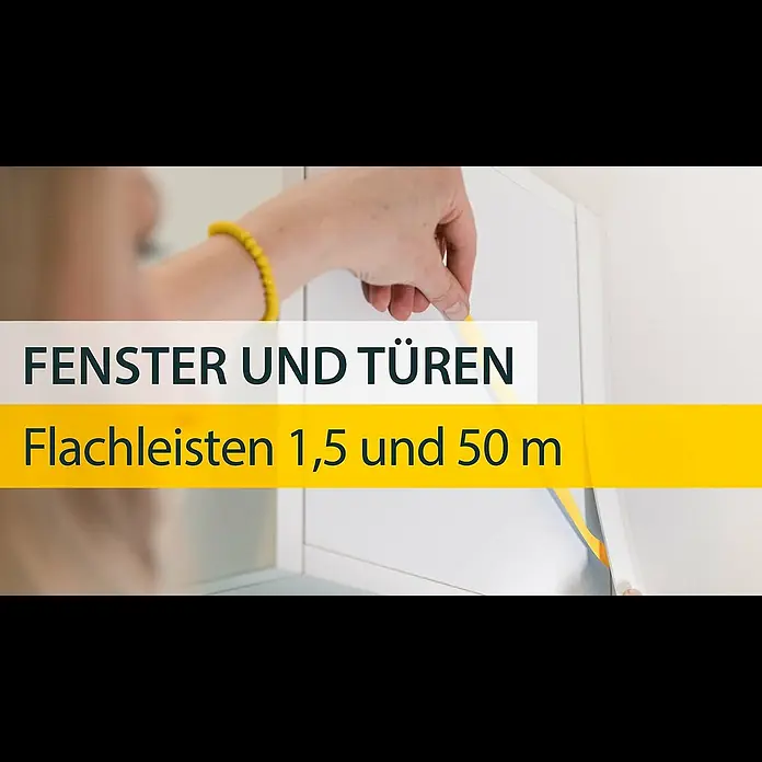Schellenberg Flachleiste - 50 m x 30 mm x 1,5 mm, Weiß - Flexible Flachleisten - Professionelle Lösung zur Abdeckung von Fugen und Übergängen