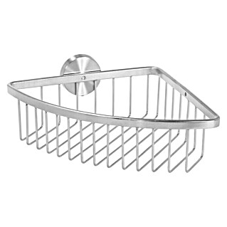 Camargue Paris Cesta de baño angular Tipo 1 (22 x 22 x 7,5 cm, Acero inoxidable, Cepillado)