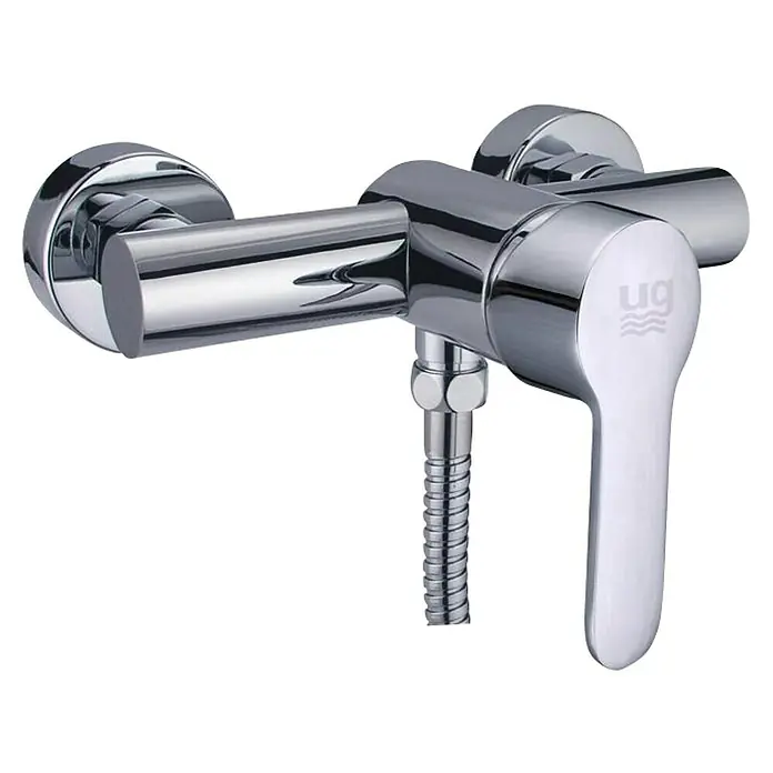 Universal de Grifería Ganges Grifo monomando de ducha - Cromo, Resplandeciente - Grifo de ducha cromado con monomando para un control preciso de la temperatura y diseño moderno. Perfecto para cualquier baño.