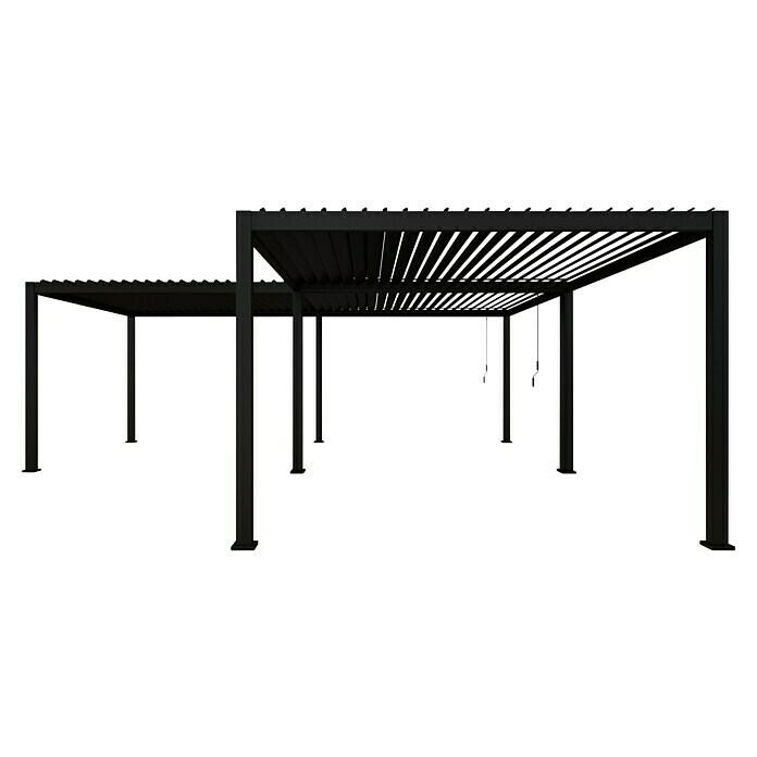 Sorara Lamellenpavillon Infinite (B x T: 720 x 720 cm, Anthrazit, Anthrazit, Ecke rechts) | BAUHAUS