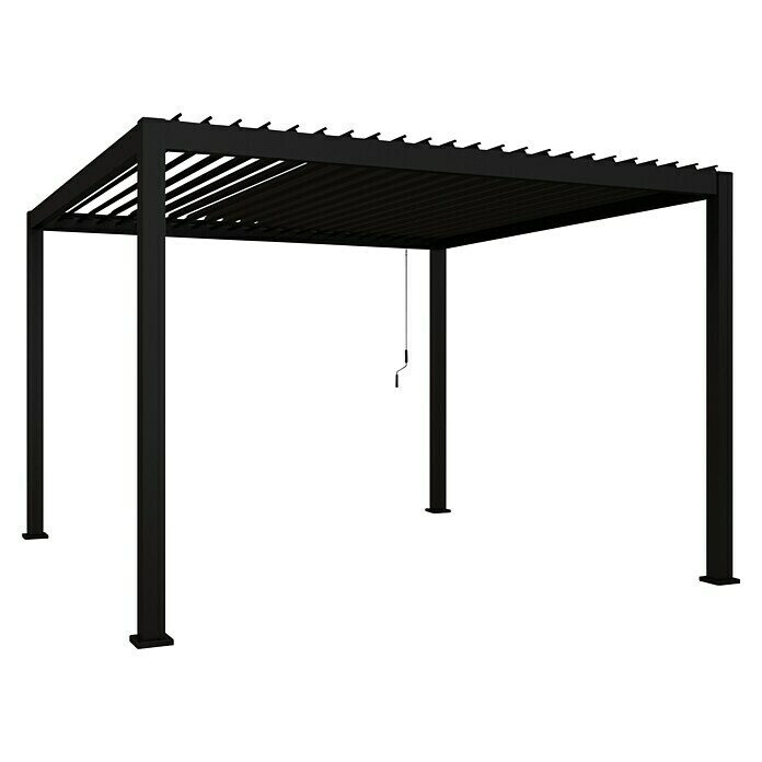 Sorara Lamellenpavillon Infinite (B x T: 360 x 360 cm, Anthrazit, Farbe Dach: Anthrazit) | BAUHAUS