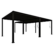 Sorara Lamellenpavillon Infinite (B x T: 720 x 720 cm, Anthrazit, Anthrazit, Ecke rechts) | BAUHAUS