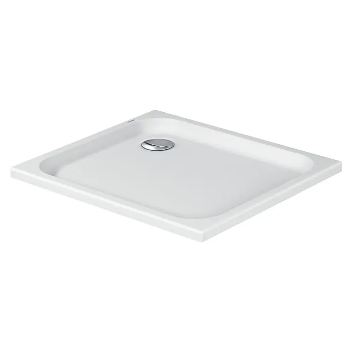 Duravit D-Code Duschwanne - L x B: 90 x 75 cm, Kunststoff, Weiß, Ohne Antirutsch-Oberfläche, Rechteckig - Weisse Duschwanne von Duravit mit rechteckiger Form und mittigem Abfluss für ein modernes Badezimmer.