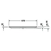 Duravit D-Code Duschwanne (90 x 90 cm, Mit Antirutsch-Oberfläche, Viertelrund, Sanitäracryl, Weiß)