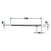 Duravit Duschwanne Starck Slimline (120 x 90 cm, Ohne Antirutsch-Oberfläche, Sanitäracryl, Weiß)