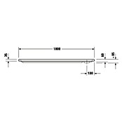 Duravit D-Code Duschwanne (180 x 90 cm, Mit Antirutsch-Oberfläche, Sanitäracryl, Weiß)