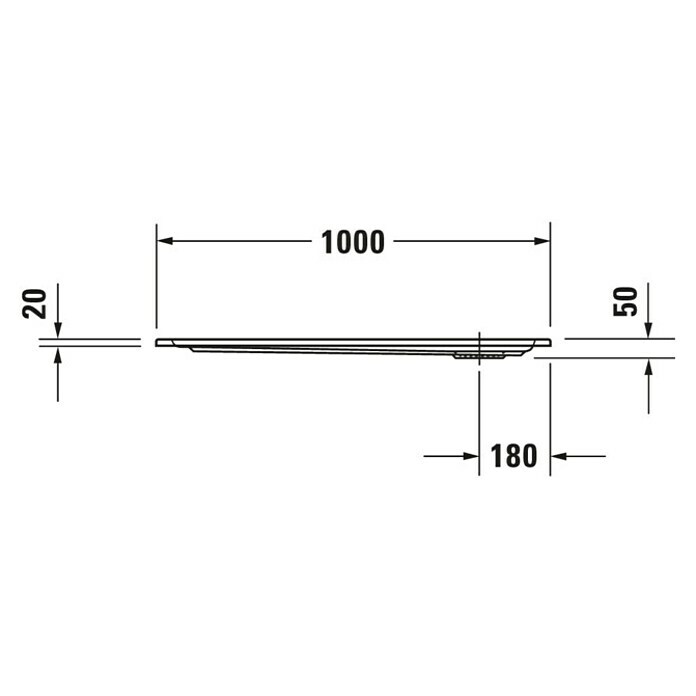 Duravit Duschwanne Starck Slimline (100 x 100 cm, Mit Antirutsch-Oberfläche, Sanitäracryl, Weiß)