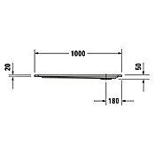 Duravit Duschwanne Starck Slimline (100 x 100 cm, Mit Antirutsch-Oberfläche, Sanitäracryl, Weiß)