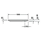 Duravit D-Code Duschwanne (100 x 80 cm, Mit Antirutsch-Oberfläche, Sanitäracryl, Weiß)