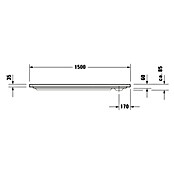 Duravit D-Code Duschwanne (150 x 75 cm, Mit Antirutsch-Oberfläche, Sanitäracryl, Weiß)