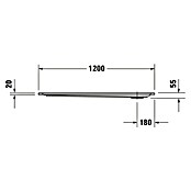 Duravit Duschwanne Starck Slimline (120 x 100 cm, Mit Antirutsch-Oberfläche, Sanitäracryl, Weiß)