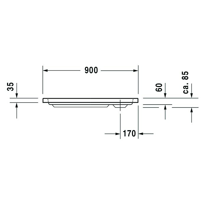 Duravit D-Code Duschwanne (90 x 90 cm, Mit Antirutsch-Oberfläche, Sanitäracryl, Weiß)