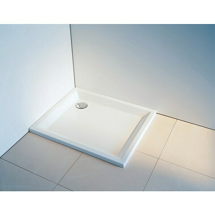 Duravit Duschwanne Starck Slimline (80 x 80 cm, Ohne Antirutsch-Oberfläche, Sanitäracryl, Weiß)