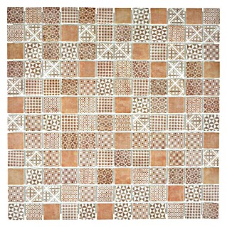 Mozaïektegel Vierkant Eco Mix PATCH 70 (31,5 x 31,5 cm, Bruin, Mat)