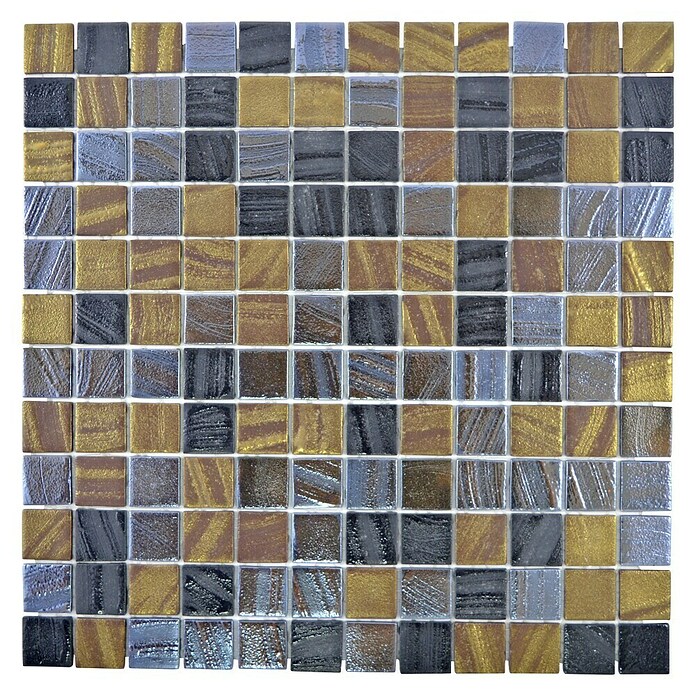 Mosaikfliese Quadrat Eco Mix TINA 357 (31,5 x 31,5 cm, Schwarz/Anthrazit, Matt)