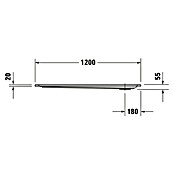 Duravit Duschwanne Starck Slimline (120 x 80 cm, Mit Antirutsch-Oberfläche, Sanitäracryl, Weiß)